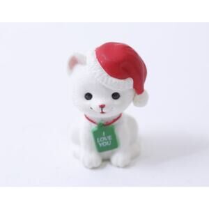 Russ Berrie, Berry Christmas, Cute Cat, I Love You Tag, PVC Figure~ 250113-WH 63
